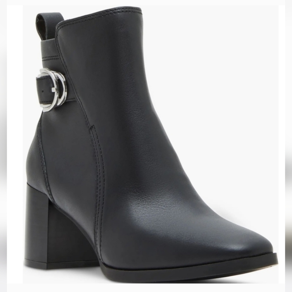 Blondo Gemma Black Leather Waterproof Ankle Booties